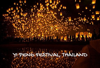 Một bầu trời đêm cổ tích rợp đèn lồng tại Thái Lan